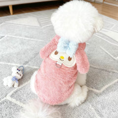 Pink Bunny Fleece Vest with D-Ring
