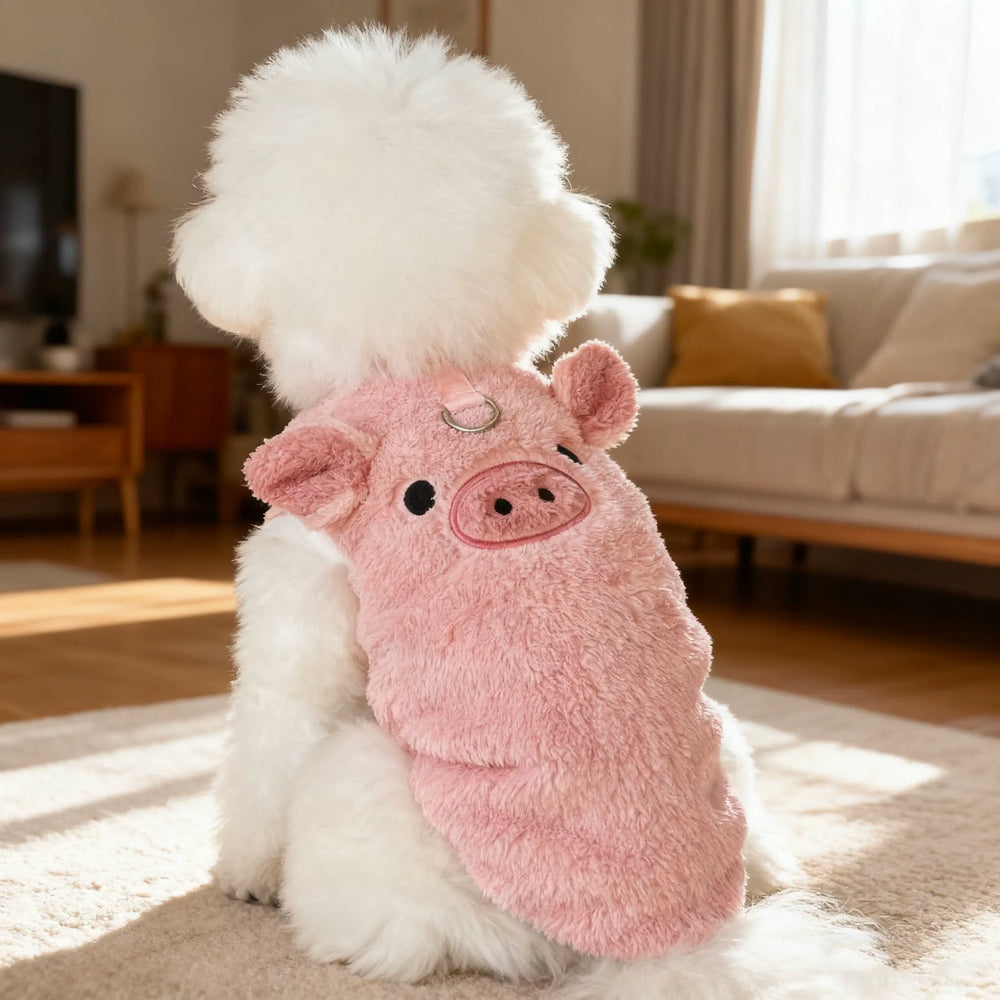 Pink Pig Fleece Vest