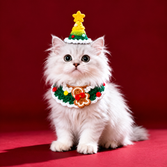 Ornament Gingerbread + Gradient Christmas Tree Hat