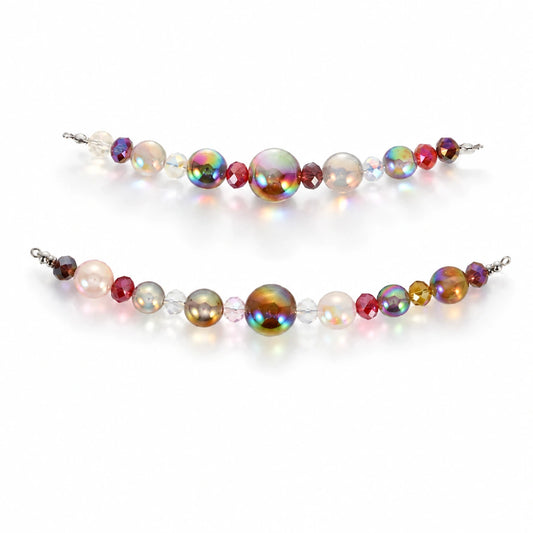 Iridescent Wine DIY Bead Necklace for Pet Collars