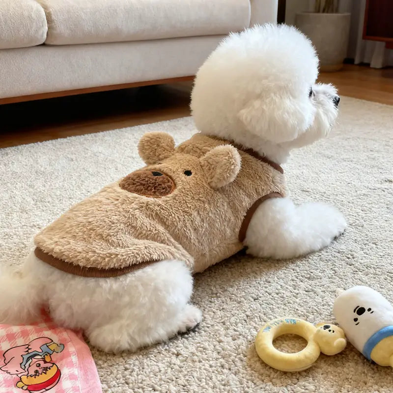 Apricot Teddy Bear Fleece Vest