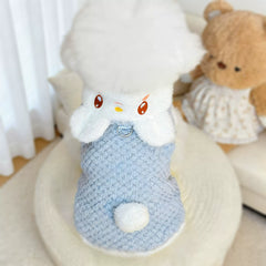 Light Blue Collared Knit Pet Vest