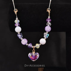 DIY Pendant Bead Strands — Purple Heart