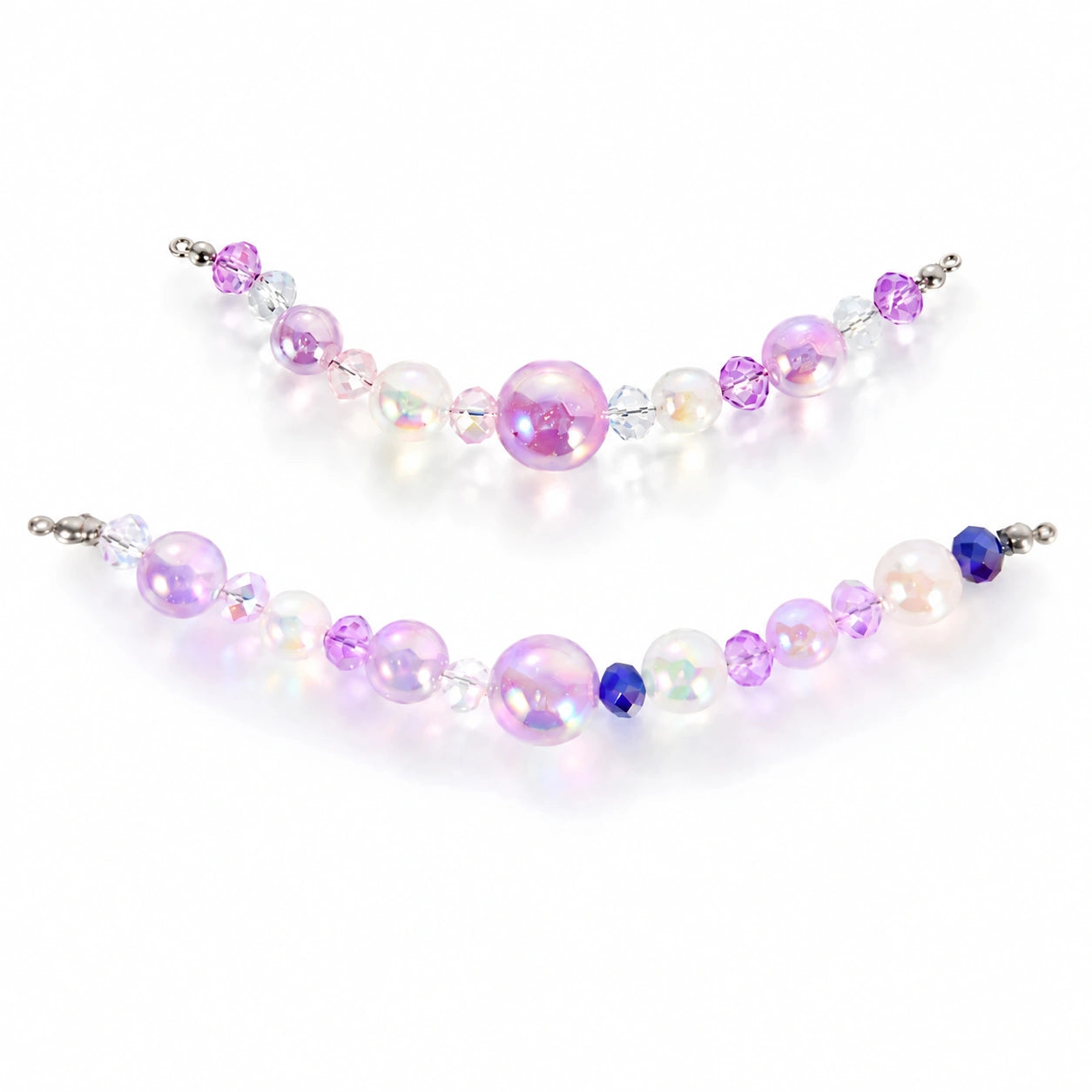 Iridescent Purple DIY Bead Necklace for Pet Collars