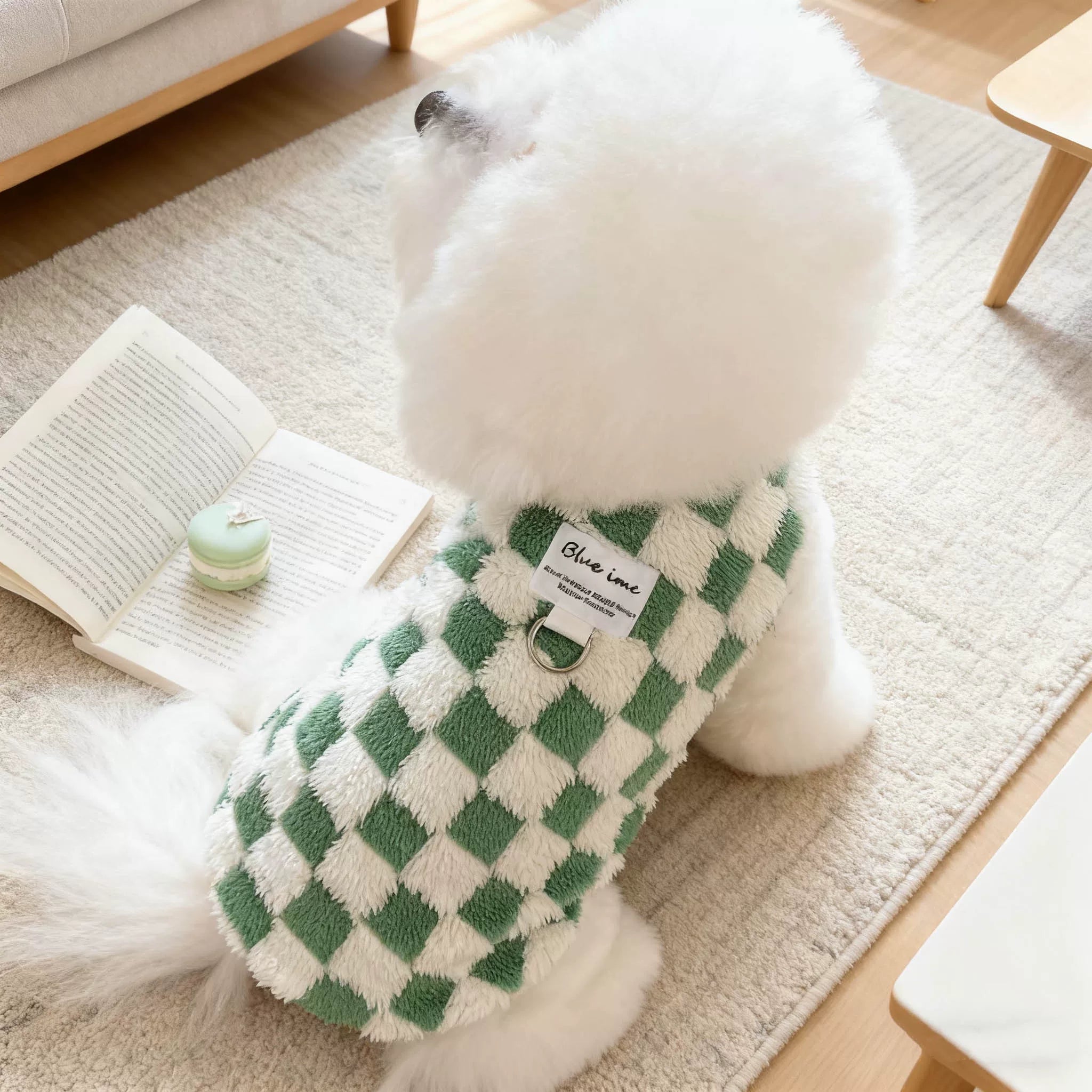 Green Checkerboard Fleece Vest