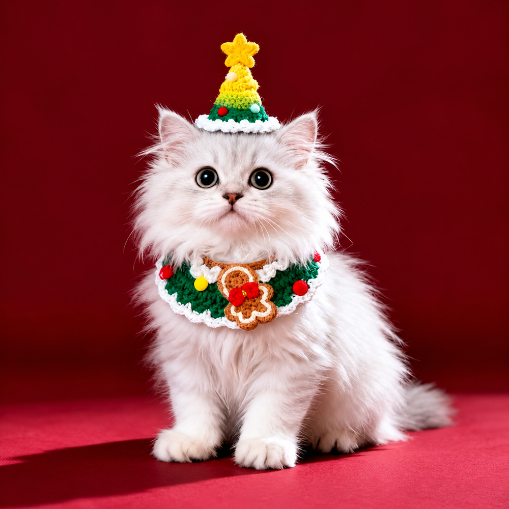 Ornament Gingerbread + Gradient Christmas Tree Hat