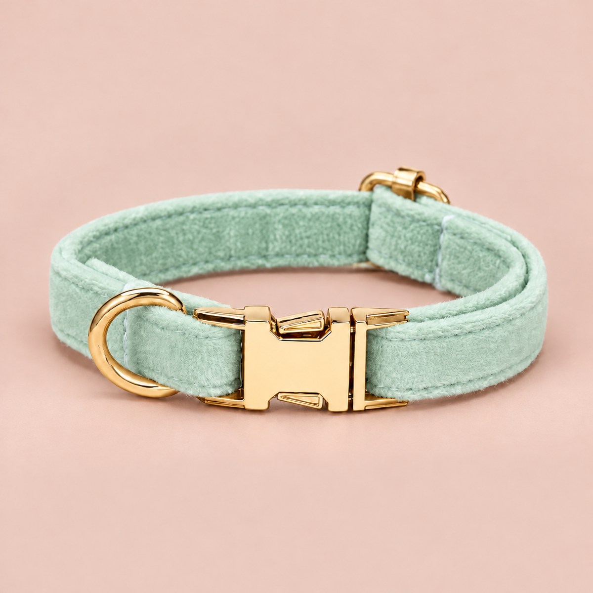 Mint personalised velvet collar without a bell